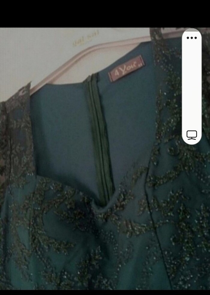 Zümrüt yeşili abiye  - Görsel 4