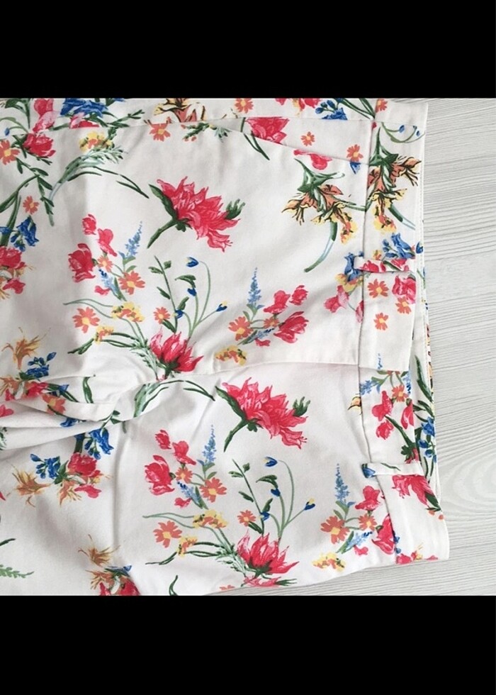 Çiçek desenli cigarette kesim pantolon - Görsel 4