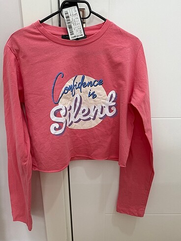 Uzun kollu crop tshirt