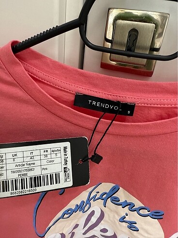 s Beden pembe Renk Uzun kollu crop tshirt