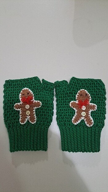 Yeni yıl hediyelik el örgüsü eldiven 