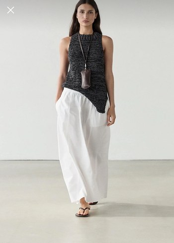 Massimo Dutti Beyaz Etek
