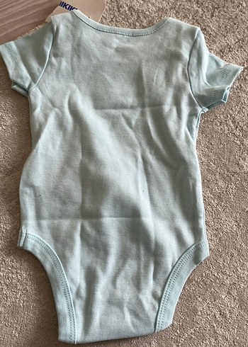 Mavi Pamuklu Bebek Kısa Kollu Body - Görsel 2