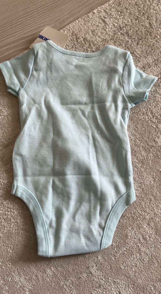 Mavi Pamuklu Bebek Kısa Kollu Body - Görsel 2