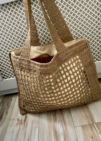 Deniz yıldızı detaylı plaj çantası - Görsel 3