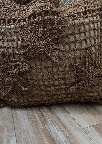 Deniz yıldızı detaylı plaj çantası - Görsel 4