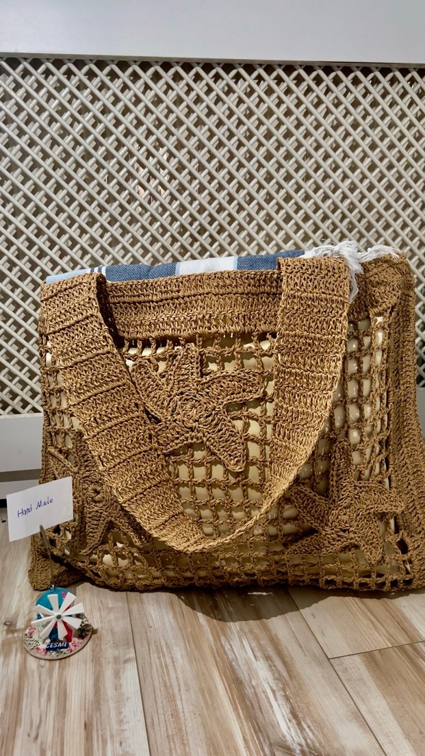 Deniz yıldızı detaylı plaj çantası - Görsel 2