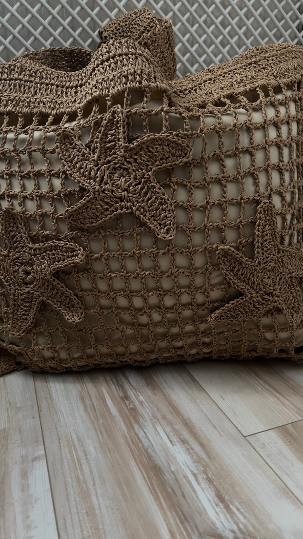 Deniz yıldızı detaylı plaj çantası - Görsel 4