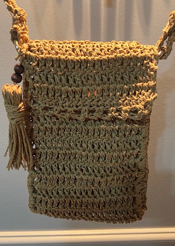 Örme mini telefon çantası - Görsel 2