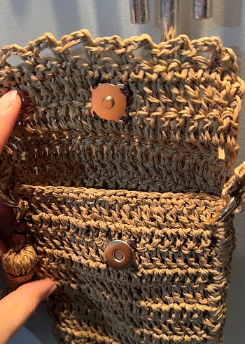 Örme mini telefon çantası - Görsel 4