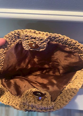 Örme gül çanta - Görsel 4