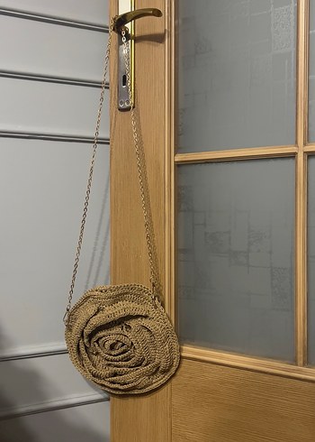 Örme gül çanta - Görsel 6