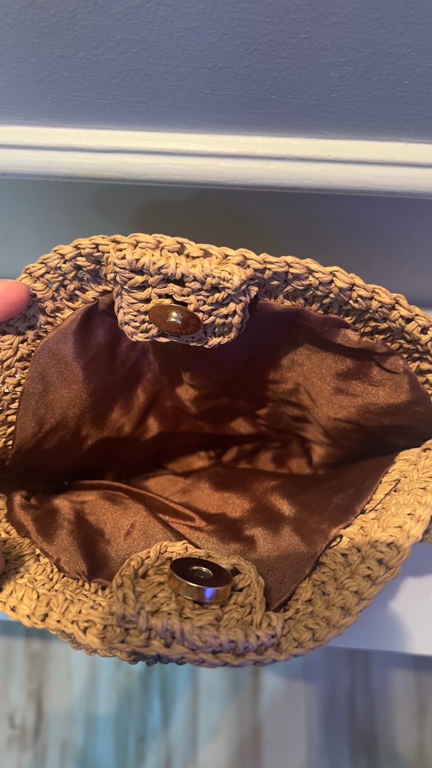 Örme gül çanta - Görsel 4