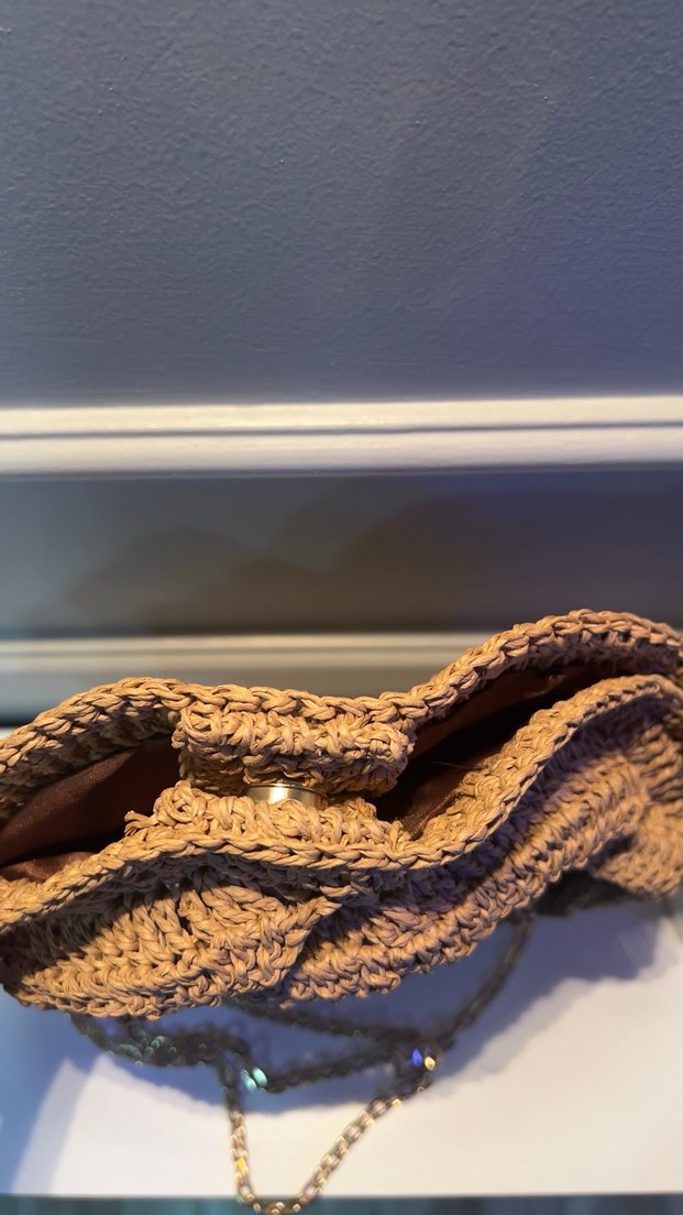 Örme gül çanta - Görsel 3