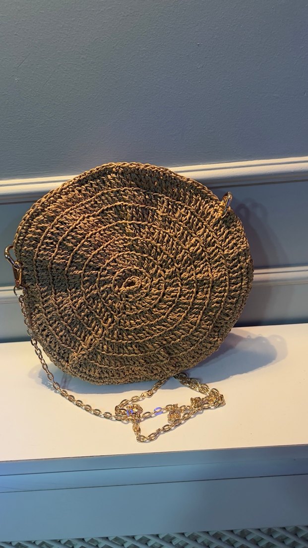 Örme gül çanta - Görsel 2