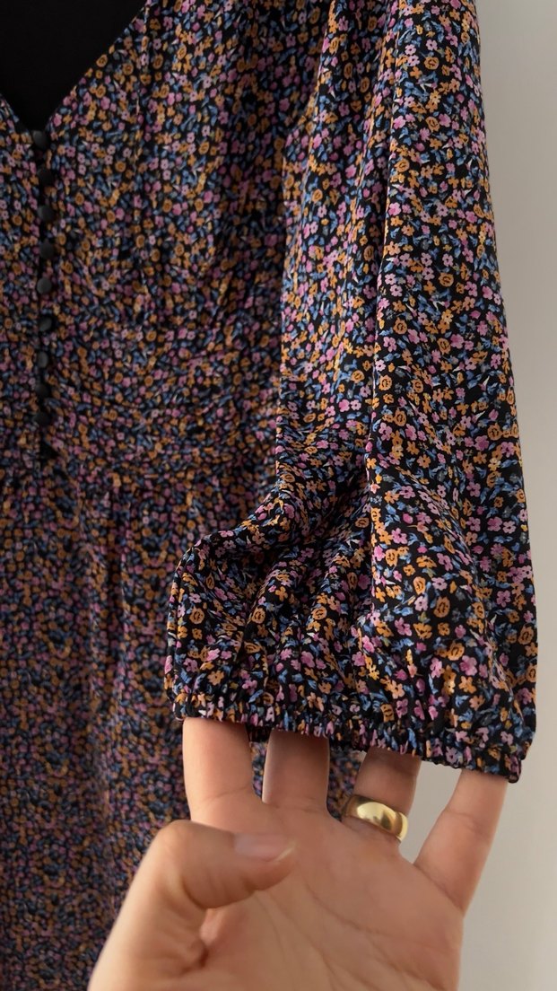 Mavi jeans elbise - Görsel 4