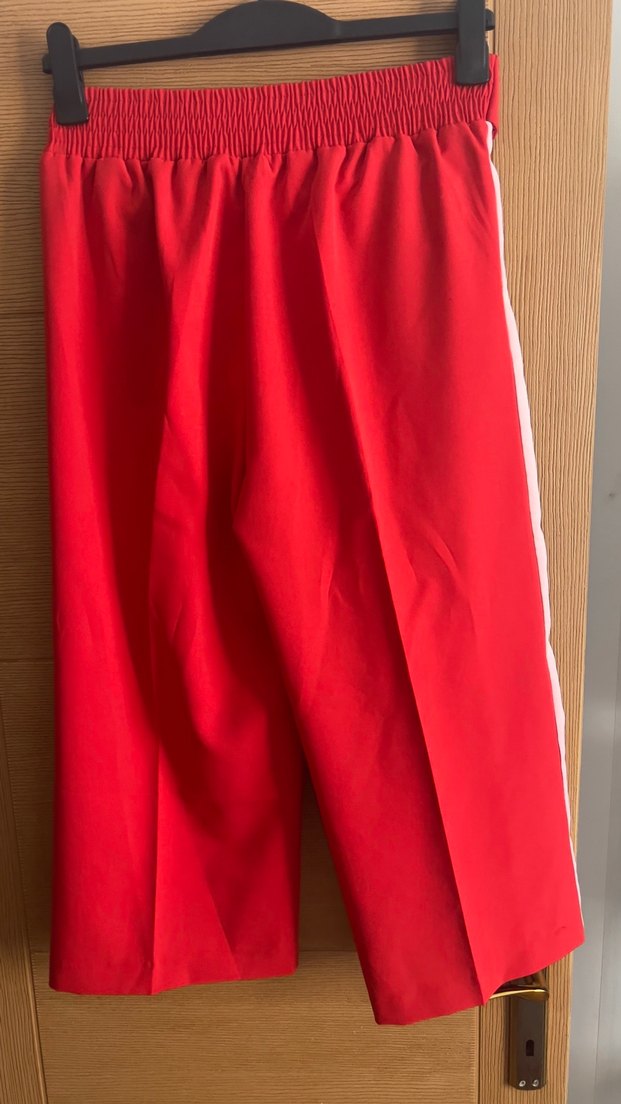 Kırmızı Midi Kumaş Kadın Pantolon - Görsel 2