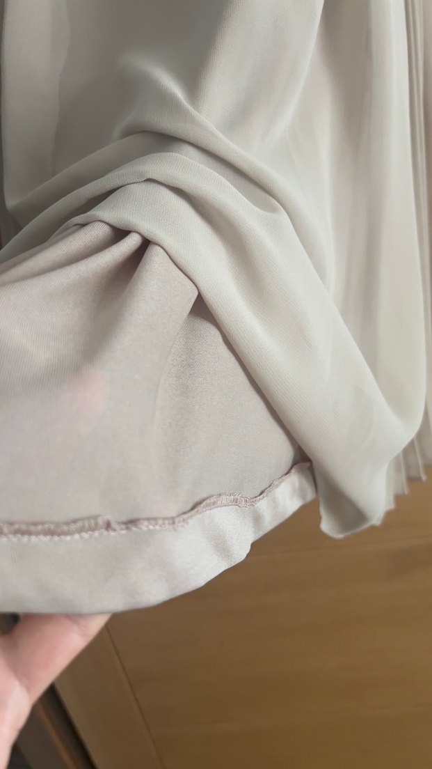 Kadın Bej Pileli Uzun Etek - Görsel 5