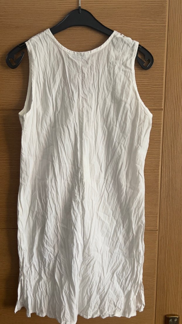 Nakışlı Boncuklu Bohem Uzun Kolsuz Tunik - Görsel 2