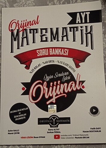 ayt matematik orijinal yayinlari