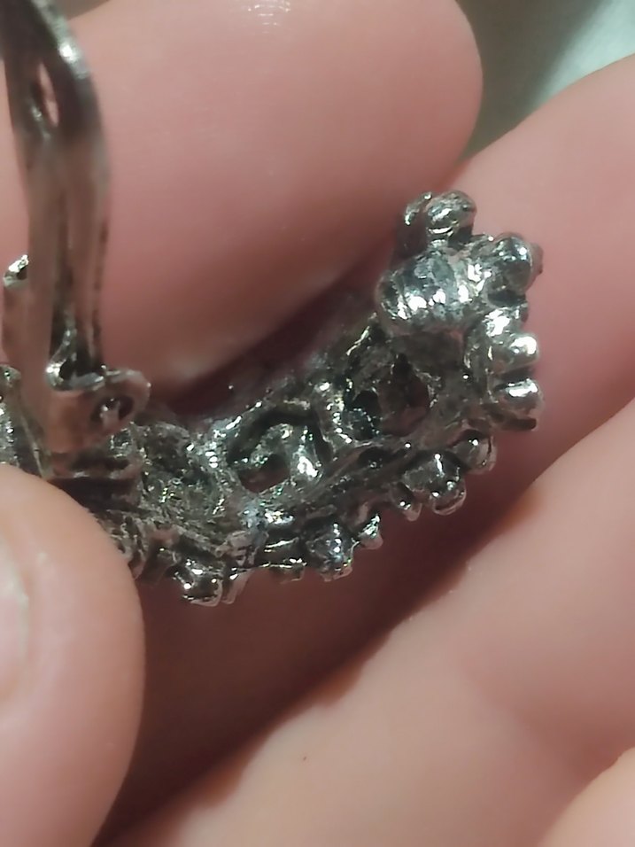 antika Çiçek Desenli Çok Renkli Kadın küpe - Görsel 2