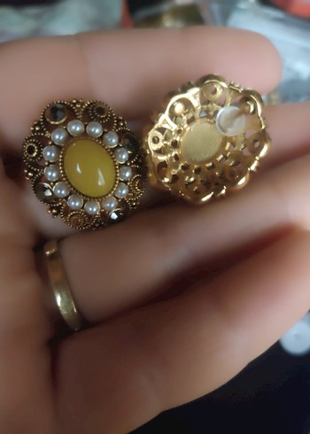 18 k altın kaplamalı Vintage Küpe - Görsel 3