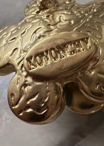 Turkuaz taşlı 18 k altın kaplamalı Çiçek Küpe - Görsel 5