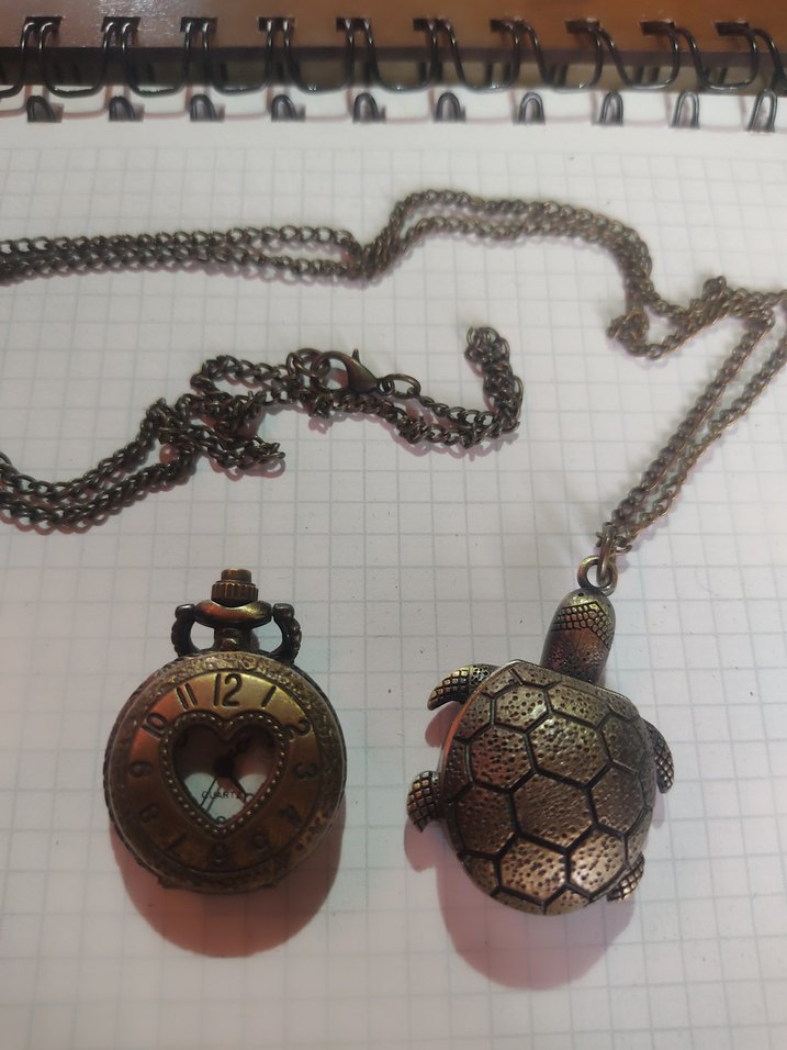 Vintage Kapaklı 2li Cep Saati - Görsel 2