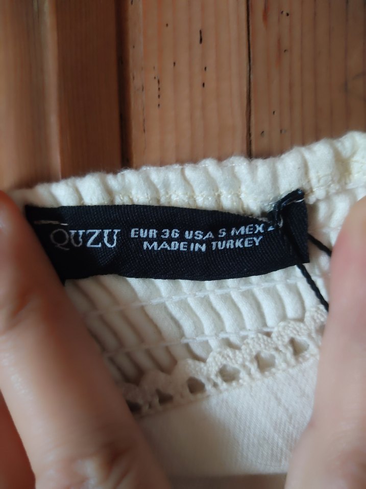 Nakışlı Beyaz Bohem Mini Büstiyer - Görsel 3