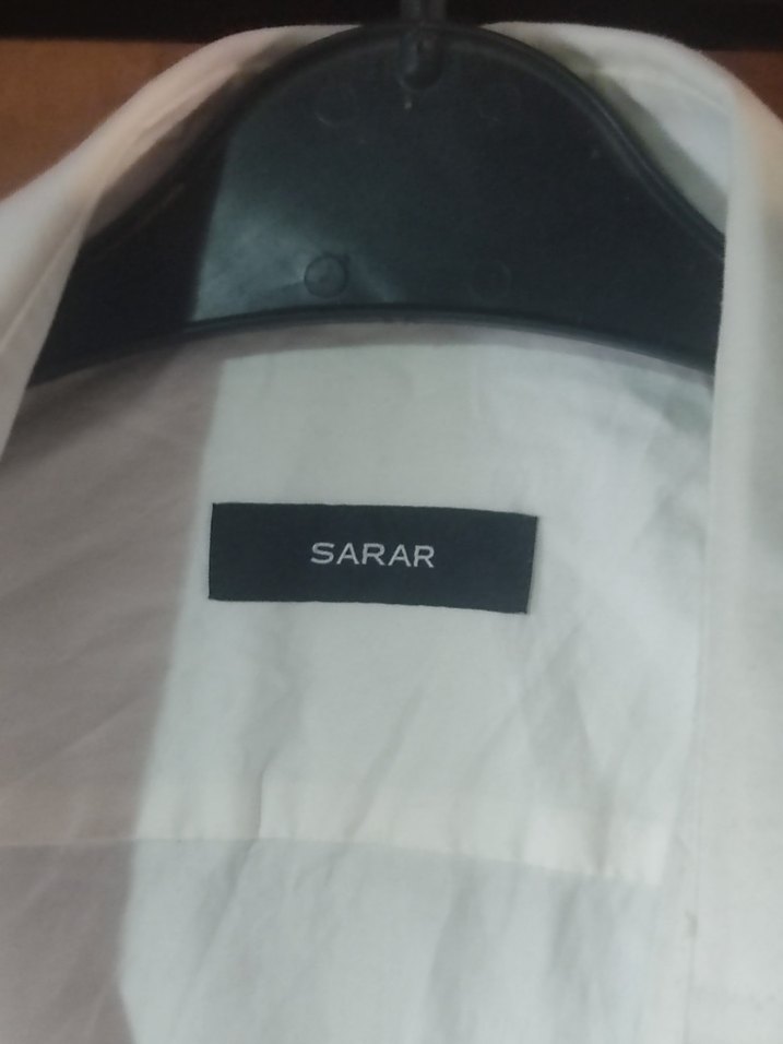 SARAR Düğmeli Beyaz  Erkek Gömlek - Görsel 2