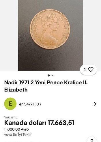 Parlak Altın Tonlu İki Pence Paralar - Görsel 5