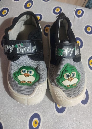 Gri Erkek Çocuk Sneakers Kaydırmalı