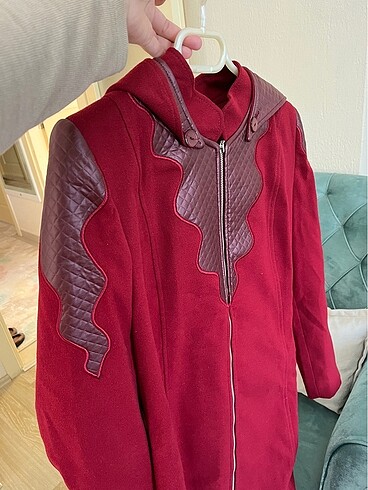 40 Beden bordo Renk Sıfır kaşe pardösü