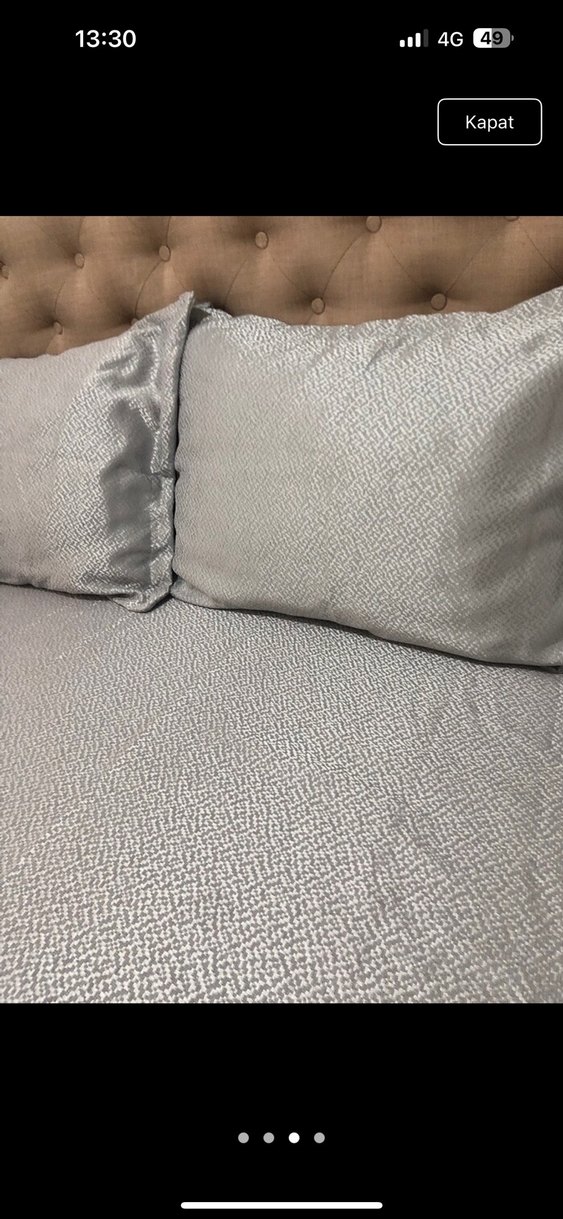 Gri Düz Desen Yatak Örtüsü - Görsel 3