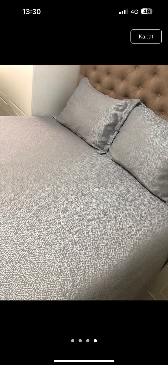 Gri Düz Desen Yatak Örtüsü - Görsel 2