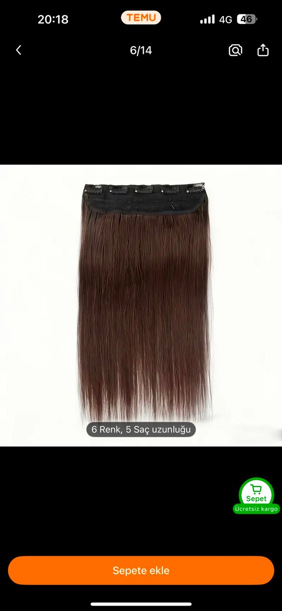 Gerçek saç yarım ay - Görsel 2