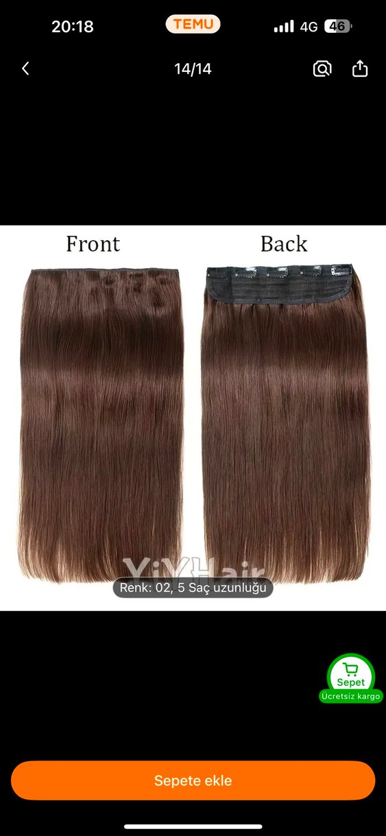 Gerçek saç yarım ay - Görsel 5