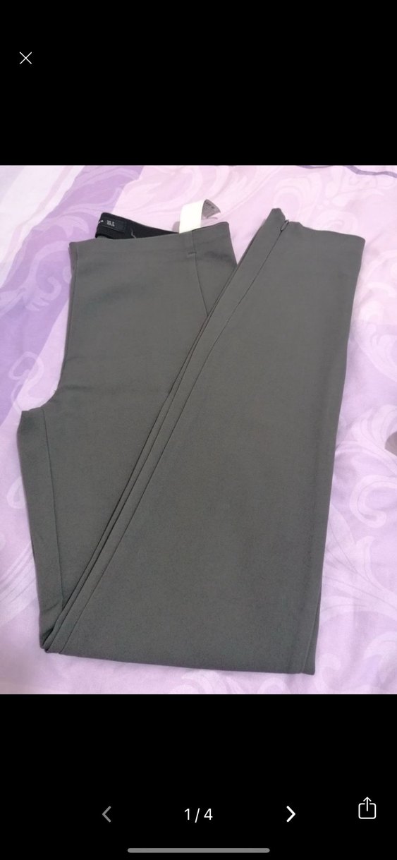 Zara Kadın Siyah Elastik Kumaş Pantolon - Görsel 2