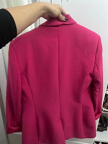 36 Beden pembe Renk koton blazer ceket