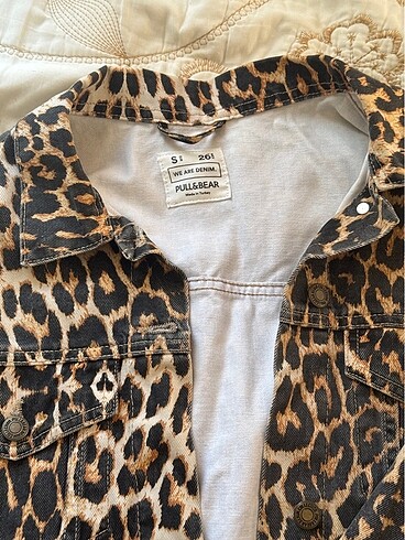 Pull and Bear Pull&Bear leopar kot ceket