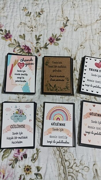  100 adet hediyelik kartlar