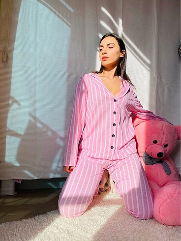 Pembe Çizgili Pijama