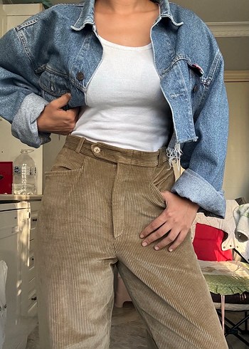 Vintage kadife pantolon
