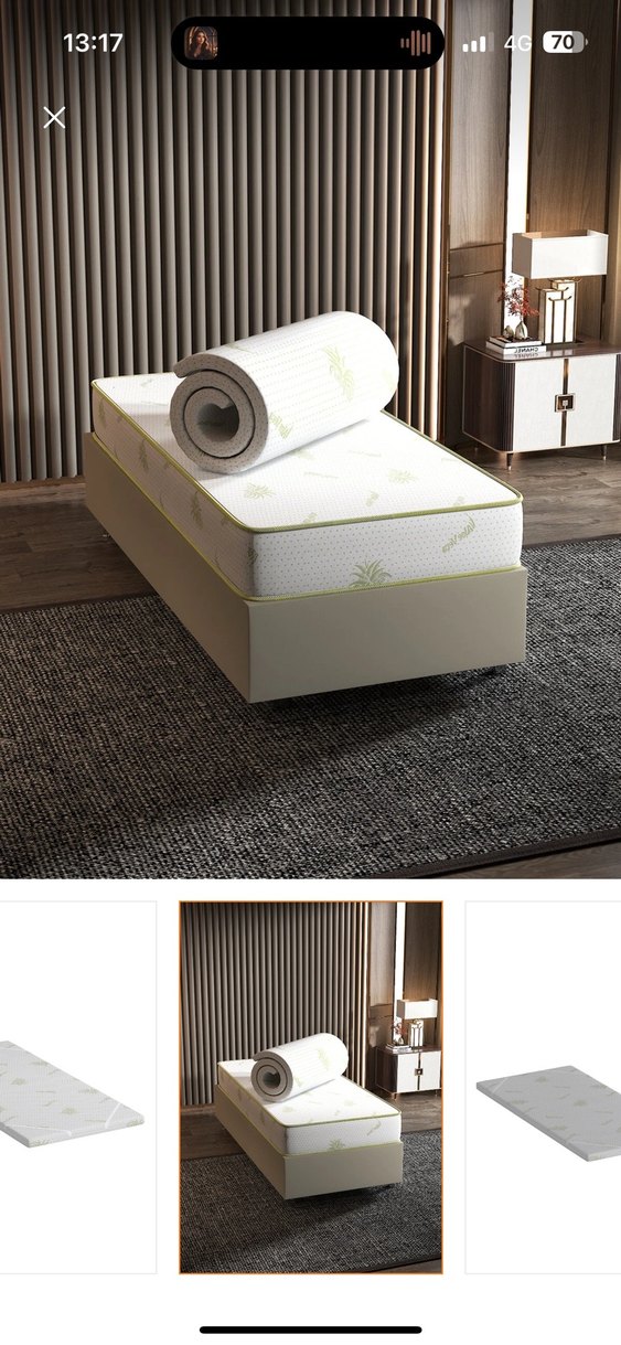 Aleovera kumaşlı ortopedik yaylı tek kişilik yatak - Görsel 2