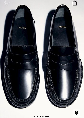 MANGO GERCEK DERI LOAFER (38