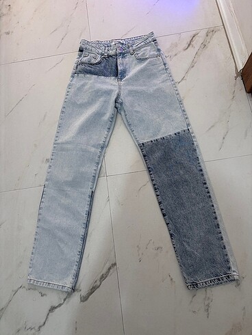 Pull & bear patchwork kadın jean