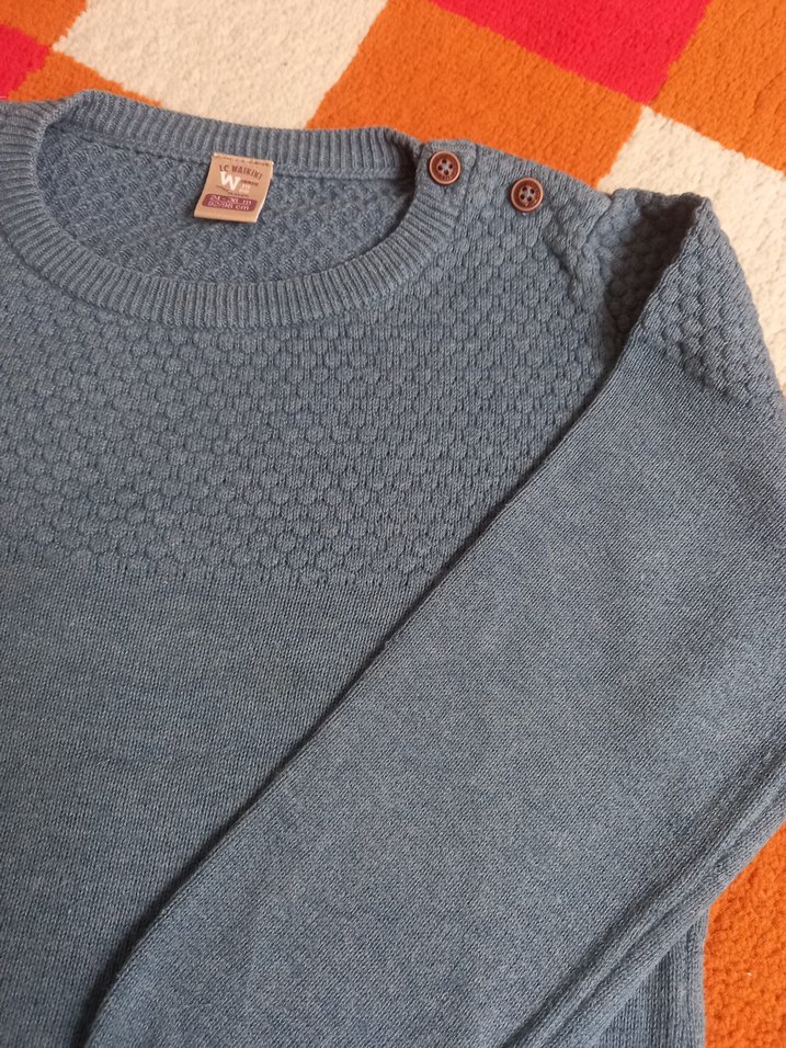 Erkek Çocuk Gri Triko Kazak - Görsel 2