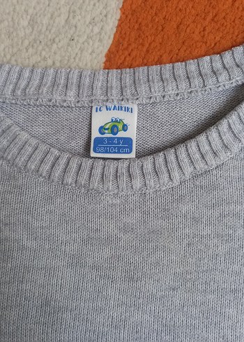 Gri Erkek Çocuk Triko Kazak - Görsel 3