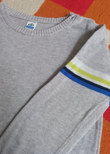 Gri Erkek Çocuk Triko Kazak - Görsel 2