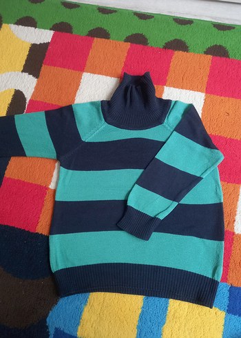 Erkek Çocuk Renkli Boğazlı Triko Kazak - Görsel 2